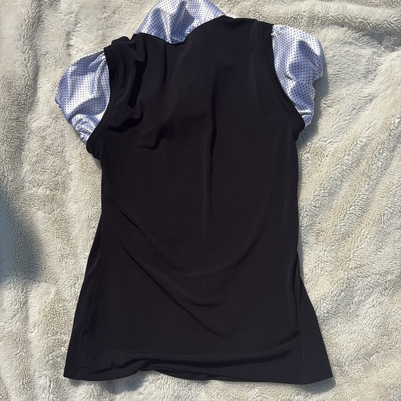 Tattoo Black & White Polka Dot Puff Sleeve Top Size M | Retro Chic | - Picture 4 of 6